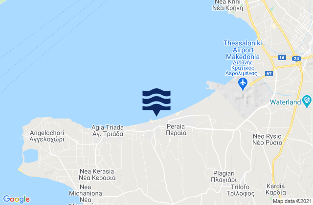 Karte der Gezeiten Néoi Epivátes, Greece