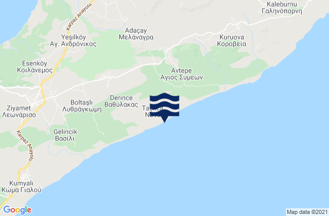 Karte der Gezeiten Néta, Cyprus