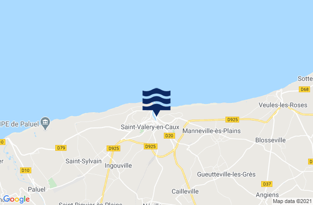 Karte der Gezeiten Néville, France