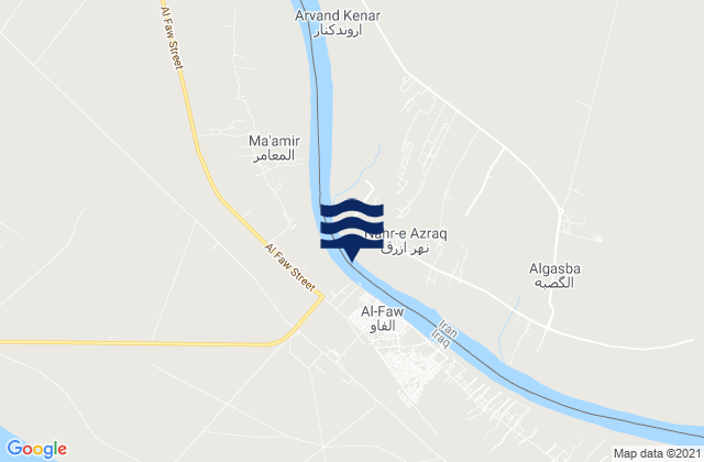 Karte der Gezeiten Nāḩiyat Baḩār, Iraq