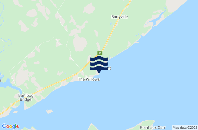 Karte der Gezeiten Oak Point, Canada