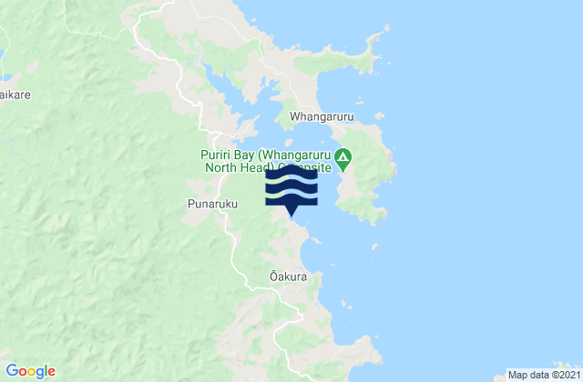 Karte der Gezeiten Oakura Bay, New Zealand