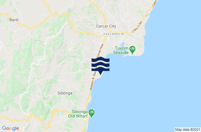 Karte der Gezeiten Ocaña, Philippines