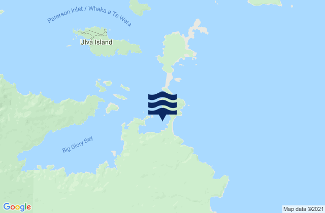 Karte der Gezeiten Ocean Beach, New Zealand