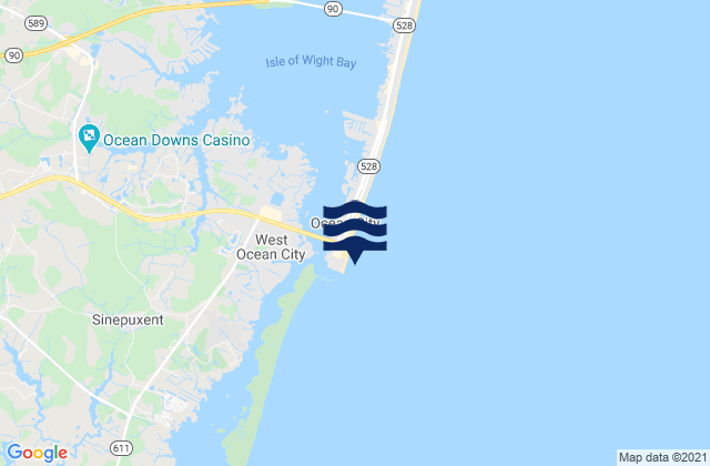 Karte der Gezeiten Ocean City (fishing Pier), United States