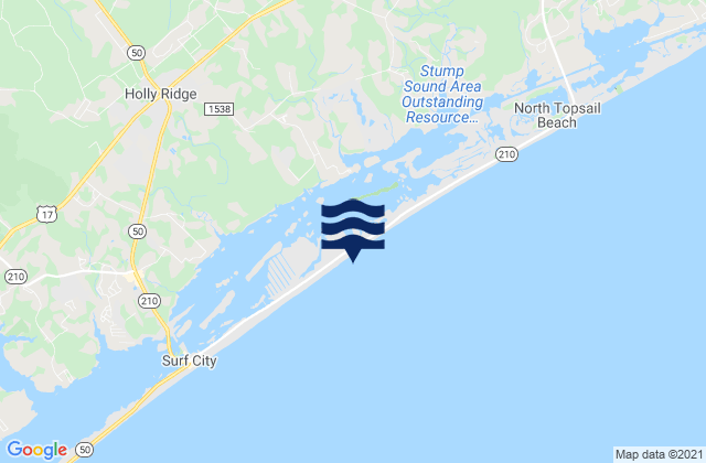 Karte der Gezeiten Ocean City Beach (Fishing Pier), United States