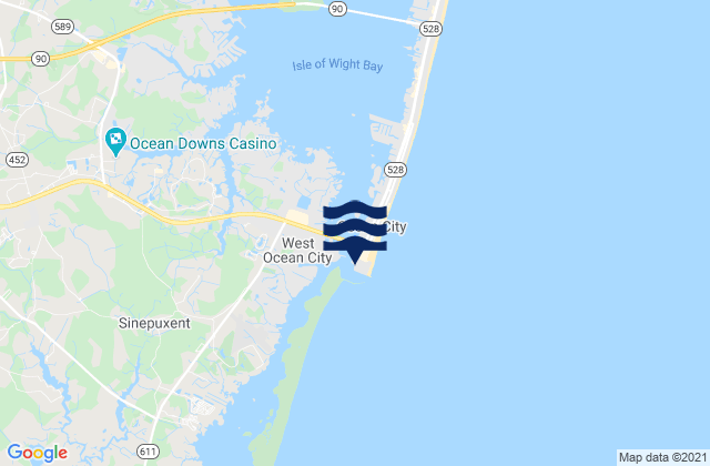 Karte der Gezeiten Ocean City Beach (fishing pier), United States