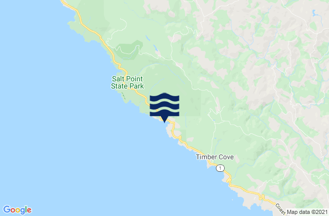 Karte der Gezeiten Ocean Cove, United States