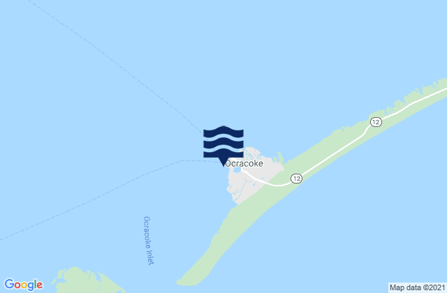 Karte der Gezeiten Ocracoke (Ocracoke Island), United States