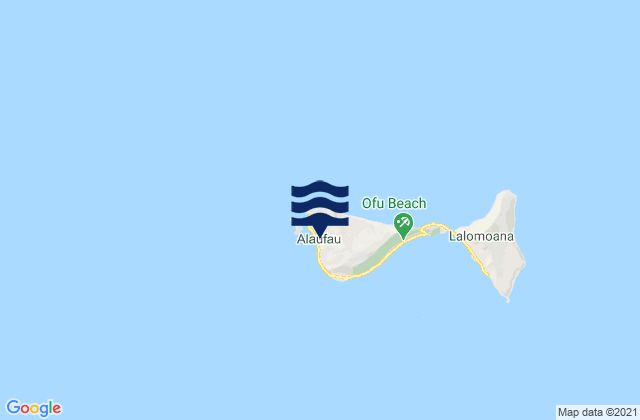 Karte der Gezeiten Ofu, American Samoa