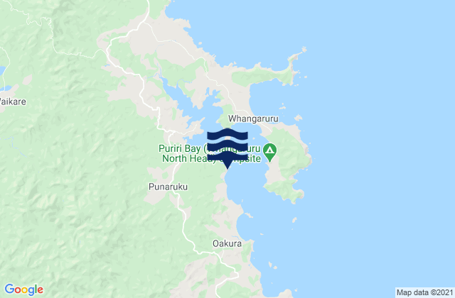 Karte der Gezeiten Ohawini Bay, New Zealand