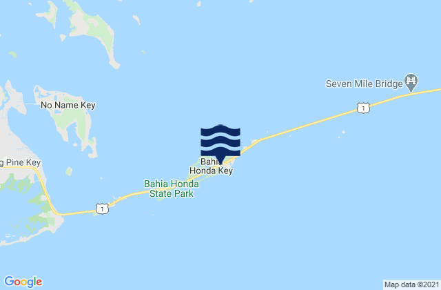 Karte der Gezeiten Ohio Key-Bahia Honda Key Channel (West Side), United States