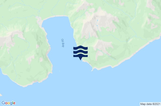 Karte der Gezeiten Oil Bay (Kamishak Bay), United States