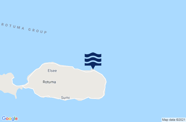 Karte der Gezeiten Oinafa, Fiji