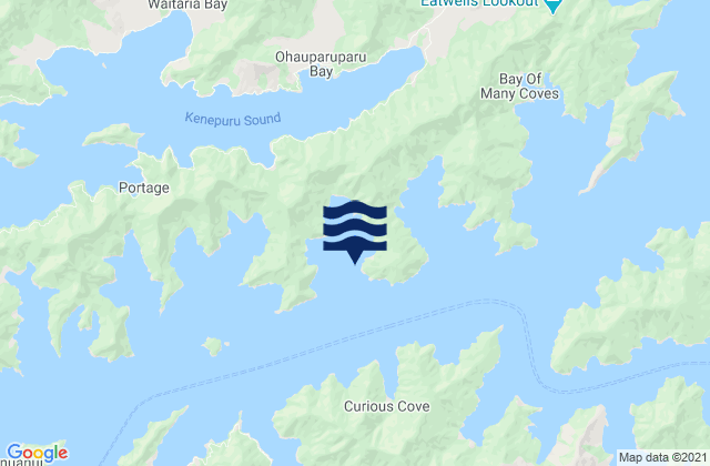 Karte der Gezeiten Okahu Bay, New Zealand