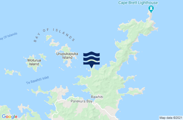 Karte der Gezeiten Oke Bay, New Zealand