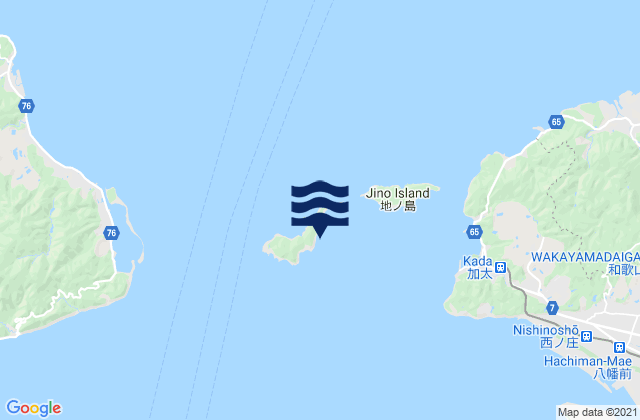 Karte der Gezeiten Oki-No-Sima, Japan