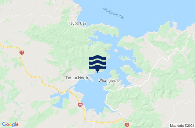 Karte der Gezeiten Okura Bay, New Zealand