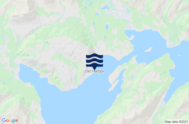 Karte der Gezeiten Old Harbor Kodiak Island, United States