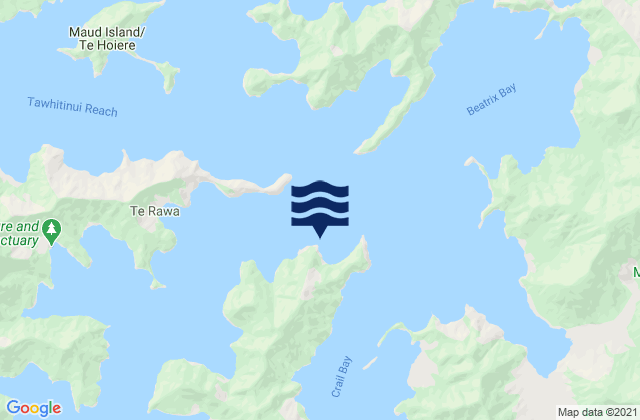 Karte der Gezeiten Old Homewood Bay, New Zealand