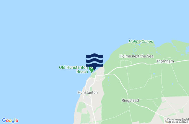 Karte der Gezeiten Old Hunstanton Beach, United Kingdom