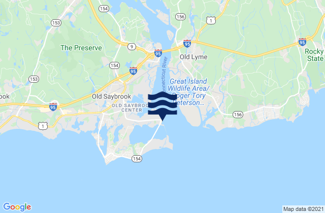 Karte der Gezeiten Old Saybrook Point, United States