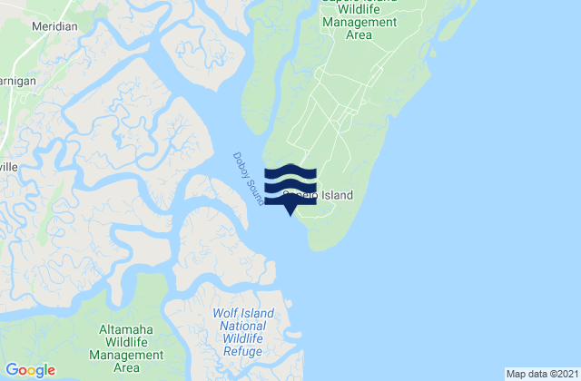 Karte der Gezeiten Old Tower (Sapelo Island), United States