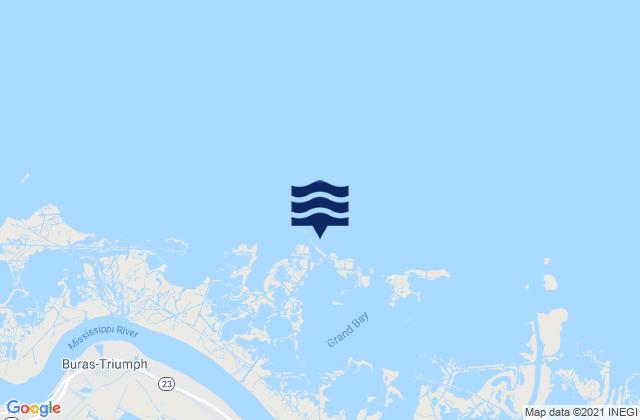 Karte der Gezeiten Olga Compressor Station (Grand Bay), United States