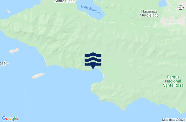 Karte der Gezeiten Ollies Point (Potrero Grande), Costa Rica