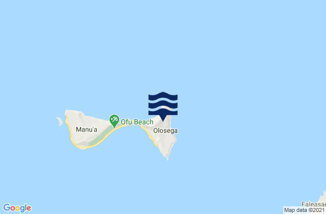 Karte der Gezeiten Olosega County, American Samoa