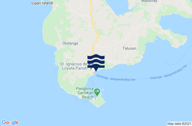 Karte der Gezeiten Olutanga, Philippines