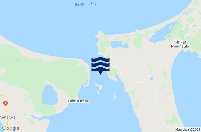 Karte der Gezeiten Omaia Island, New Zealand