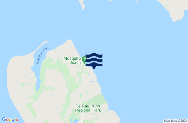 Karte der Gezeiten Omokoiti Bay, New Zealand
