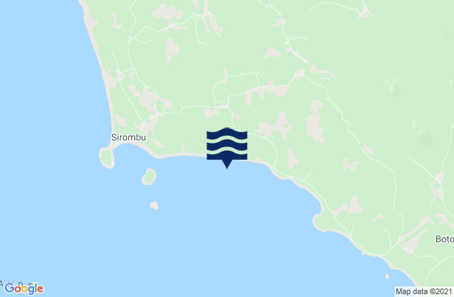 Karte der Gezeiten Onolimbu, Indonesia