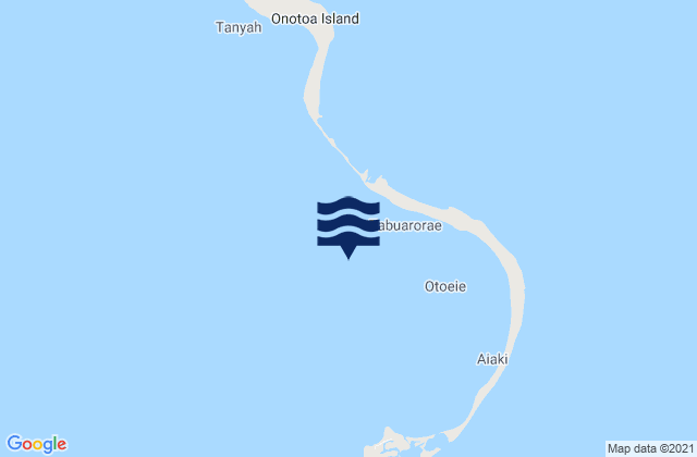 Karte der Gezeiten Onotoa, Kiribati