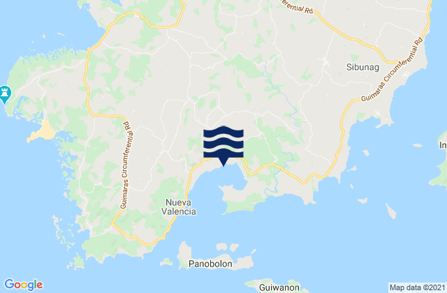 Karte der Gezeiten Oracon, Philippines