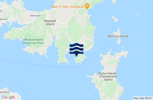 Karte der Gezeiten Orapiu Bay, New Zealand