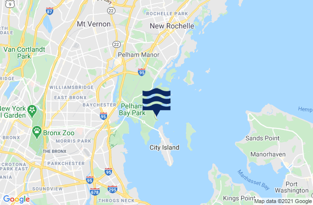 Karte der Gezeiten Orchard Beach Bronx, United States