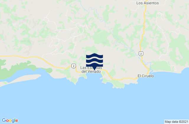 Karte der Gezeiten Oria Arriba, Panama