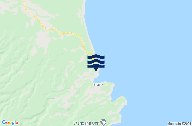 Karte der Gezeiten Oro Bay, Papua New Guinea