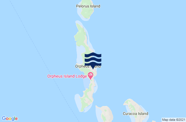 Karte der Gezeiten Orpheus Island, Australia