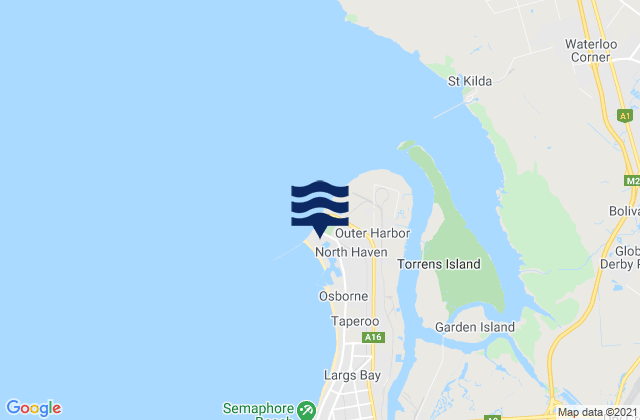 Karte der Gezeiten Ort Adelaide (Outer Harbor), Australia
