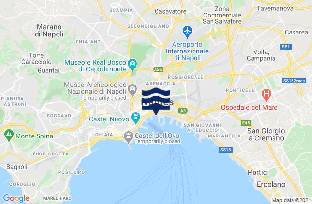 Karte der Gezeiten Orta di Atella, Italy