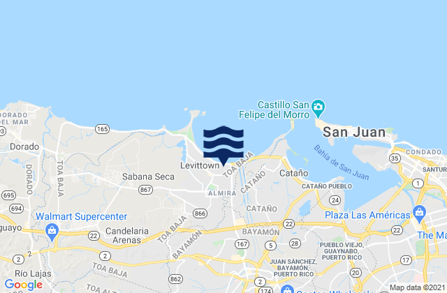 Karte der Gezeiten Ortíz Barrio, Puerto Rico