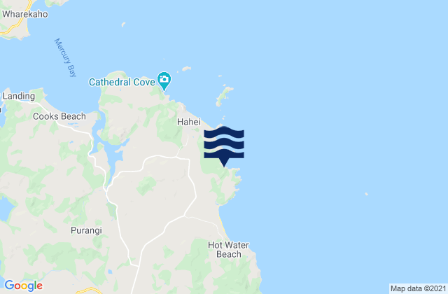 Karte der Gezeiten Orua Bay, New Zealand