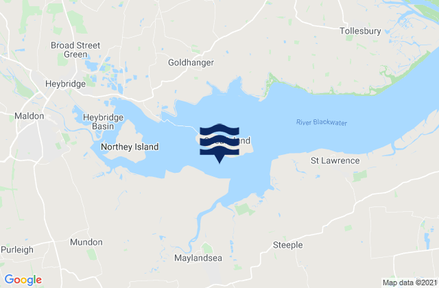 Karte der Gezeiten Osea Island, United Kingdom