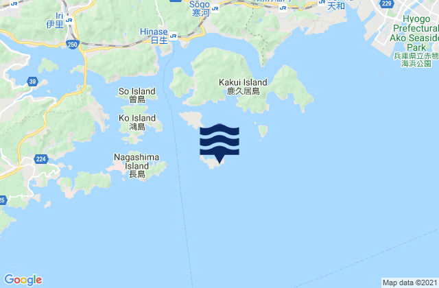 Karte der Gezeiten Otabu Sima, Japan