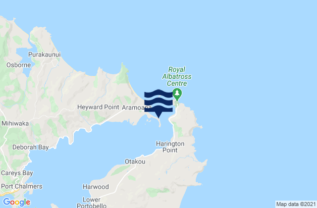 Karte der Gezeiten Otago Harbour Entrance - Spit Wharf, New Zealand