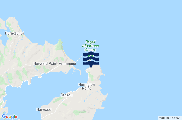 Karte der Gezeiten Otago Harbour Entrance, New Zealand
