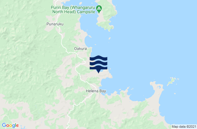 Karte der Gezeiten Otara Bay, New Zealand